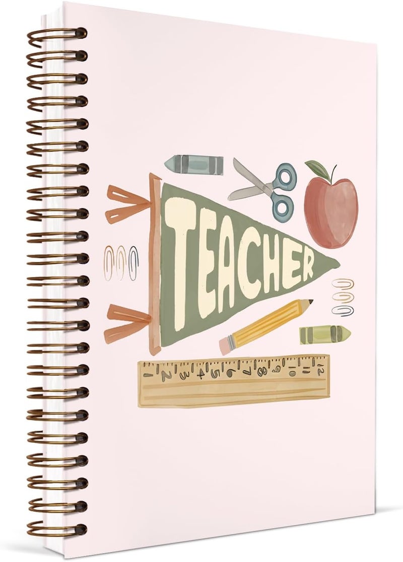 KDHTY Teacher notebook Teacher Gift Spiral Notebook,Thank You Gift for Teachers,Teachers Appreciation Gifts for Women,Best Teacher Gifts Notebooks for School Supplies,Home & Office,5.5x8.3 in - Image 1